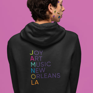 Joy Art Music New Orleans Mid Weight Hoodie (Unisex) Black