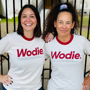 Maroon Ringer Tee Shirt with the word Wodie and the definition