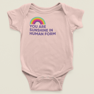 You Are Sunshine Baby Onesie Pink