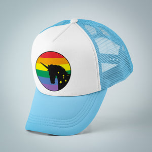 THE VERY VERY GAY TRUCKER HAT (BABY BLUE)