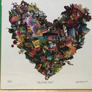 Josh Hailey “Louisiana Heart”  collage Limited Edition Print