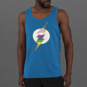 Pride Thunder Bolt Men's Tank Top Blue