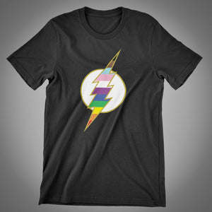 Pride Thunder Bolt Tee Shirt Charcoal