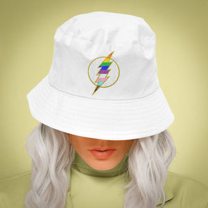 Pride Thunder Bolt Bucket Hat (White)