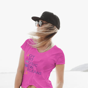 Joy Art Music New Orleans V-Neck T-Shirt/ Women’s
